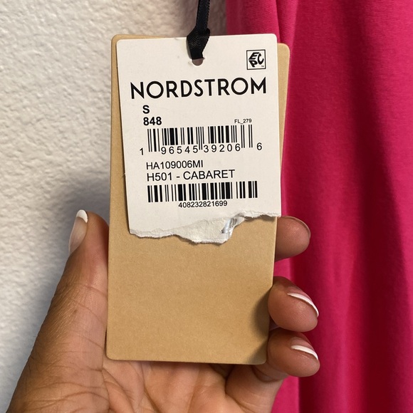 HALOGEN Hot Pink Mini Dress with cinched design - Picture 10 of 10